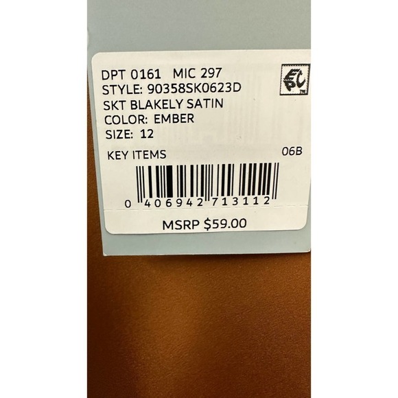 Antonio Melani NWT Copper Bias Cut Slip Skirt Size 12 - Picture 2 of 3